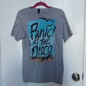 Panic! At The Disco logo band tee gray size M